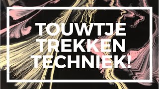 134 TOUWTJETREKKENTECHNIEK ACRYLVERF GIETEN ergtevreden [upl. by Janyte322]