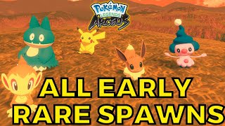 All Early Game Rare Pokemon Spawns Pokemon Legends Arceus [upl. by Black]