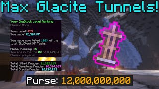 How I Made 12 BILLION coins Maxing the Glacite Tunnels Hypixel Skyblock [upl. by Ammon]