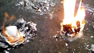 Naphthalene Vs Paraffin Wax Burning Test [upl. by Nhguavad45]