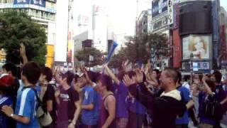 2010625 サッカーW杯 日本－デンマーク戦後 渋谷スクランブル交差点 2 [upl. by Thynne]