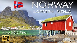 NORWAY  Lofoten and Senja by mobile VIVO X80pro 4K UHD [upl. by Atener774]