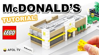 LEGO McDONALDS  How to Build a Modular LEGO McDonalds Drive Thru with Indoor Seating [upl. by Aikym630]