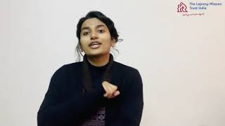 Saakshi Joshi a story teller recites a poem on social stigma around leprosy [upl. by Esyahc]