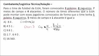 Questão Combinação  Concurso EsSa [upl. by Wolff]