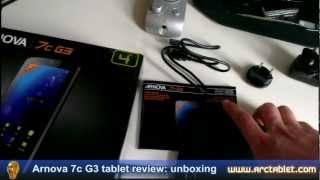 Arnova 7c G3 product review 7quot Android 4 ICS Snapdragon S2 3G GPS BT HDMI dual cam [upl. by Arly]