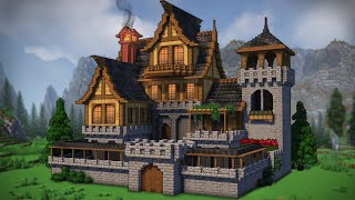 Minecraft How To Build A Medieval Castle Base  Tutorial [upl. by Matheny197]