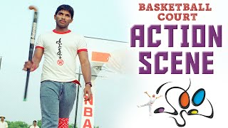 Happy Telugu Movie Action Scenes  Allu Arjun Basketball Court Action Scene  Genelia ManojBajpayee [upl. by Arimak]