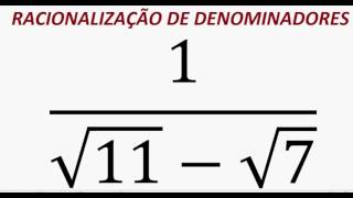 Curso de Matemática Racionalização de denominadores com números irracionais Simplificação de radical [upl. by Geis798]