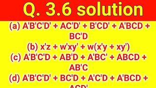 Q 36 Simplify the following Boolean expressions using fourvariable maps a ABCD  ACD [upl. by Rekoob364]