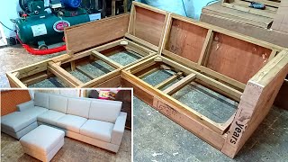 How To Make L Shape Sofa Set How To Build L Types Sofa Set L Shape Sofa DesignNew Design Sofa [upl. by Ayifa253]