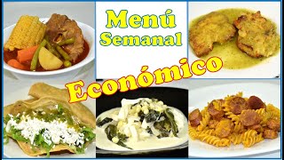 Guisados económicos Menu semanal 15 por menos de 50 Menús rápidos [upl. by Htezzil]