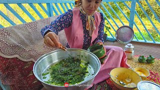 Great food with garlic leaves in 5 minutes  Sirabij iranian food  سیروابیج گیلانی رشتی [upl. by Lexi]