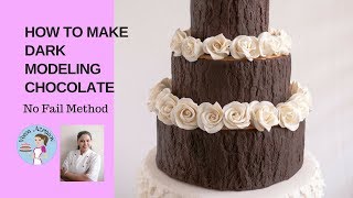 How to make Modeling Chocolate  No Fail Method  Dark Milk SemiSweet [upl. by Ramahs]