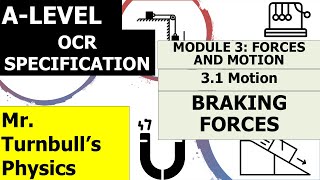 OCR ALevel Physics Braking Forces [upl. by Akcired901]