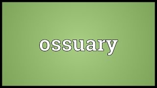 Ossuary Meaning [upl. by Anahsit]