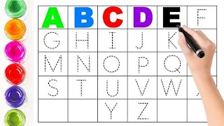 Collection of uppercase amp lowercase alphabet dotted lines ABCD alphabet writing alphabet song A Z [upl. by Theurer]