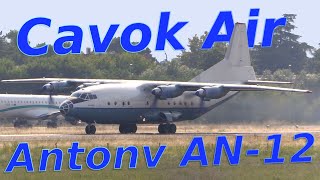 CavokAir Antonov AN12 landing and Takeoff  Bologna Airport [upl. by Ruenhcs306]