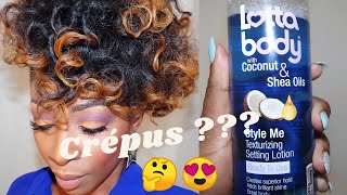 TUTO coiffure LOTTABODY Coconut amp shea butter Style Me Lotion  cheveu crepu [upl. by Susie]