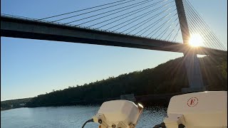 Ship crossing under bridge in USA [upl. by Parsifal]