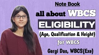 ELIGIBILITY for WBCS  All about WBCS  Gargi Das  WBCS Exe [upl. by Midan931]