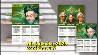 KALENDER 2025 LENGKAP DAN TERBARU TEMA ULAMA FORMAT CORELDRAW X7 GRATISS [upl. by Marceau]