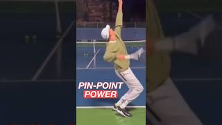 The PinPoint Tennis Serve Stance Provides More Effortless Forward Momentum [upl. by Hafeetal138]