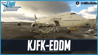 MSFS LIVE  Real World Lufthansa OPS  Asobo 7478 LONG HAUL  New York JFK to Munich [upl. by Ydoow97]