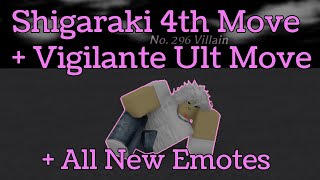 New Shigaraki 4th Move amp Vigilante Ult Move  All Emotes Showcase  Heroes Battleground [upl. by Damha119]