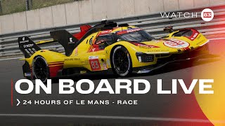 Onboard the 83 LIVE race action at 24H of Le Mans 2024  Ferrari Hypercar Part 3 [upl. by Roleat]