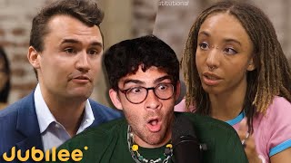 Charlie Kirk Gets DESTROYED By College Students  Hasanabi reacts to Jubilee [upl. by Arva]