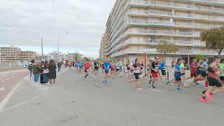 Media Maraton Santa Pola 2024 paso por Gran PlayaPuerto [upl. by Evetta]