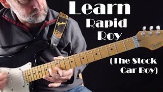 Rapid Roy The Stock Car Boy  Guitar Lesson  Tutorial with fun blues ending [upl. by Iak156]