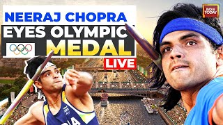 Neeraj Chopra LIVE Neeraj Chopra Throws 8934m Storms Into Javelin Final  Paris Olympics Live [upl. by Rennie719]