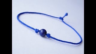 How to make a Simple quotShamballa Stylequot Sliding Knot Friendship Bracelet [upl. by Aem]