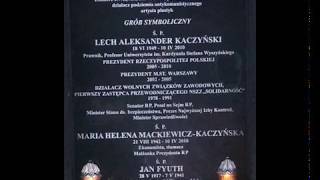 Symboliczny grób Lecha i Marii Kaczyńskich i grób Jadwigi Kaczyńskiej i rodziny [upl. by Rettig]