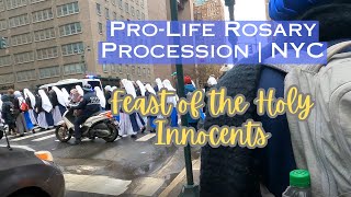 ProLife Rosary Procession  Feast of the Holy Innocents  New York City December 28 2023 [upl. by Aniahs]