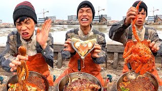 Fishermen eating seafood dinners are too delicious 666 help you stirfry seafood to broadcast live二五 [upl. by Attinahs]