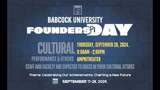 BABCOCK UNIVERSITY FOUNDERS DAY  SABBATH WORSHIP [upl. by Idnahk]