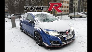 Civic Type R FK2 cold start 18c exhaust and quick drive [upl. by Aicenav250]