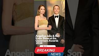 Angelina Jolie amp Son Knox Shine at the Governors Awards 2024 [upl. by Eidoow904]