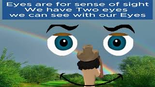 Five Senses song for KidsSight Smell Hear Touch and Taste Preschool Education [upl. by Assirolc]