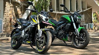 Bajaj Pulsar Ns400 Vs Dominar 400 Detailed Comparison Exhaust Sound amp On Road Prices [upl. by Oramlub362]