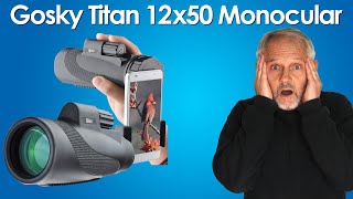 Is the Gosky Titan 12X50 High Power Prism Monocular Good [upl. by Kyd]