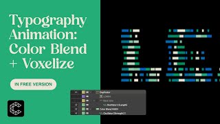 Typography Animation in Cavalry App Color Blend  Voxelize [upl. by Becker101]