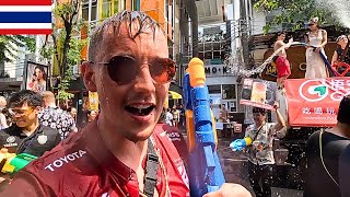 Celebrating Songkran Festival in Bangkok Thailand 🇹🇭 [upl. by Shedd]