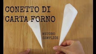 CORNETTO DI CARTA FORNO  METODO SEMPLICE  PER CIOCCOLATO E GHIACCIA REALE [upl. by Madaih349]