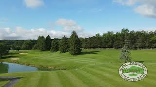 Massanutten Resort Woodstone Meadows Hole 14 Aerial View [upl. by Xylina]