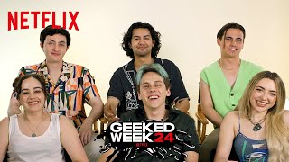 Cobra Kai Cast Reveal Their Favorite Superfans  Geeked Week  Netflix [upl. by Lynnworth688]