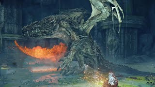 Elden Ring  Magma Wyrm Makar Boss Fight [upl. by Alegnad]